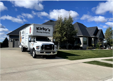 Local Moving truck parked in Ankeny by Kirby's Moving